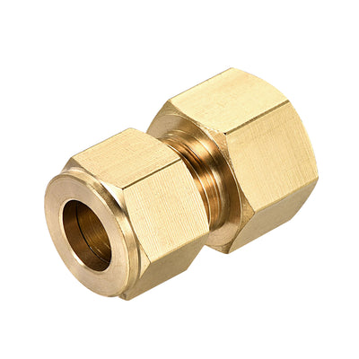 Harfington Uxcell Compression Tube Fitting G1/2 Female Thread x 12mm Tube OD Straight Coupling Adapter Brass
