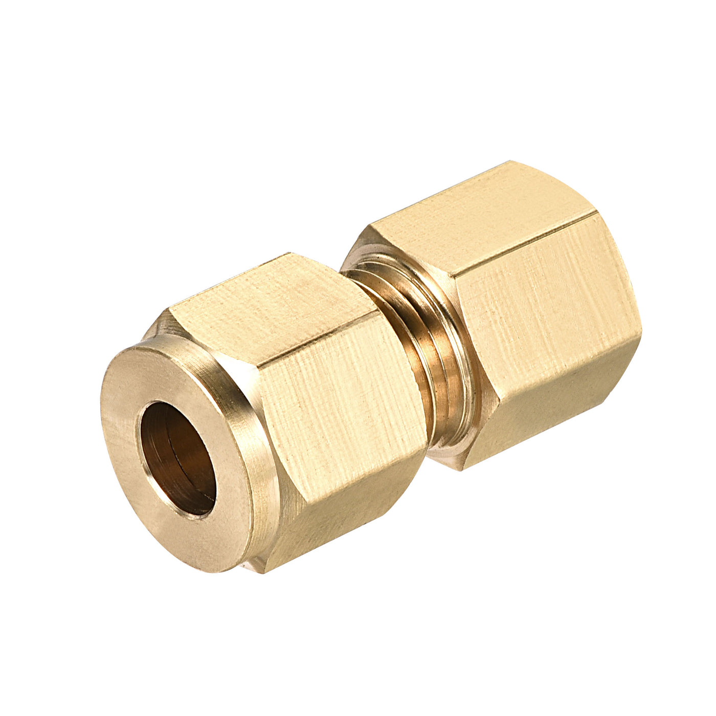 uxcell Uxcell Compression Tube Fitting M12x1mm Female Thread x 8mm Tube OD Straight Coupling Adapter Brass