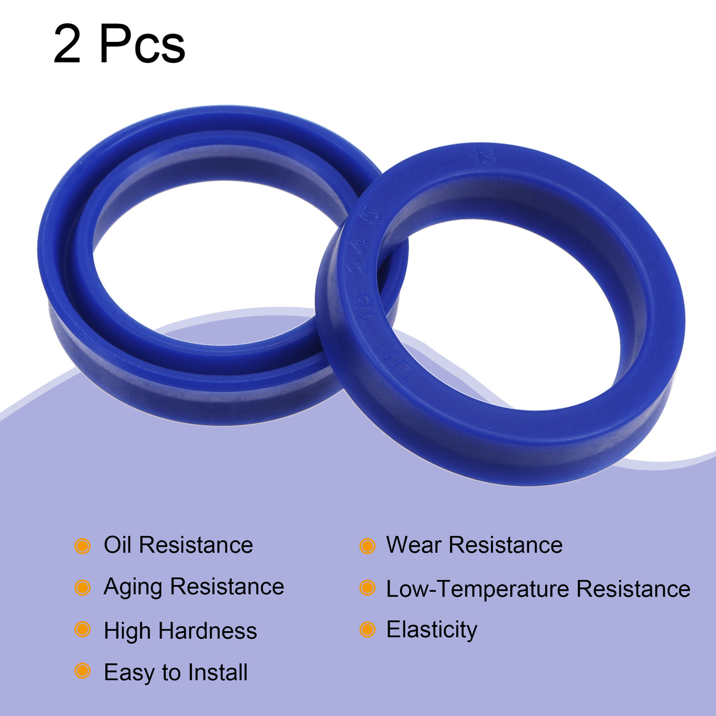 Uxcell Uxcell UN Radial Shaft Seal 18mm ID x 28mm OD x 5mm Width PU Oil Seal, Blue Pack of 2