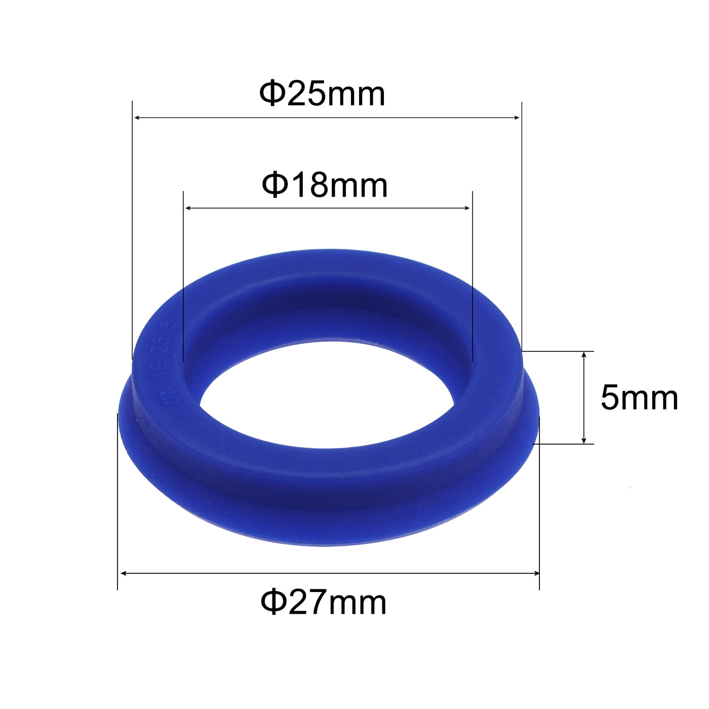 uxcell Uxcell UN Radial Shaft Seal 18mm ID x 25mm OD x 5mm Width PU Oil Seal, Blue Pack of 5