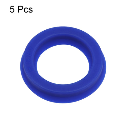 Harfington Uxcell UN Radial Shaft Seal 18mm ID x 25mm OD x 5mm Width PU Oil Seal, Blue Pack of 5