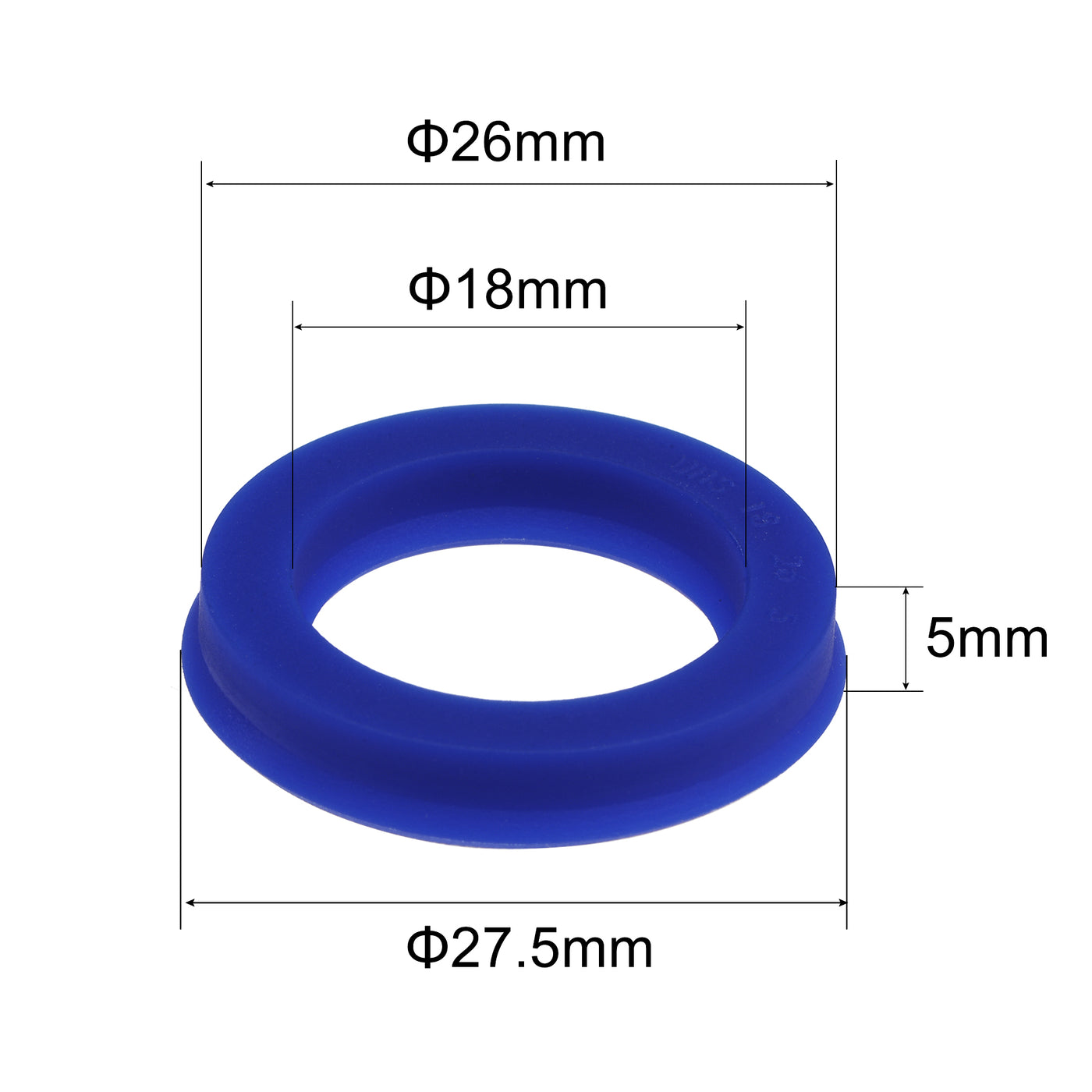 uxcell Uxcell UHS Radial Shaft Seal 18mm ID x 26mm OD x 5mm Width PU Oil Seal, Blue Pack of 5