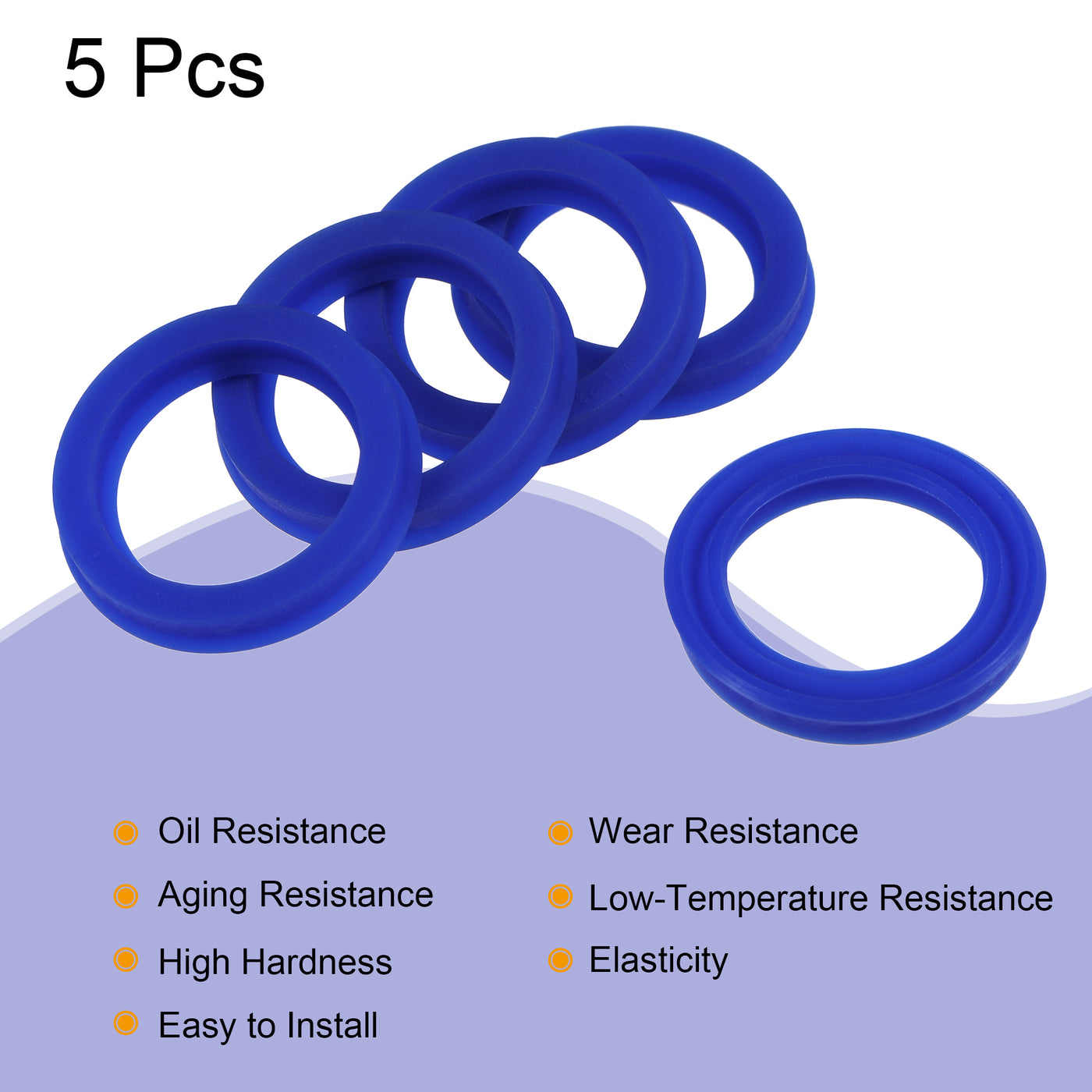 Uxcell UHS Radial Shaft Seal 28mm ID x 35.5mm OD x 5mm Width PU Oil