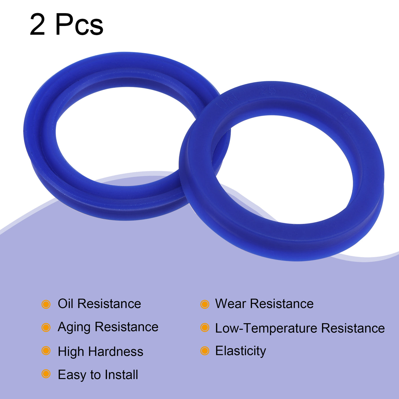 Uxcell Uxcell UN Radial Shaft Seal 18mm ID x 28mm OD x 5mm Width PU Oil Seal, Blue Pack of 2