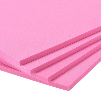 Harfington Uxcell Pink EVA Foam Sheets 10 x 10 Inch 7mm Thickness for Crafts DIY Projects, 4 Pcs