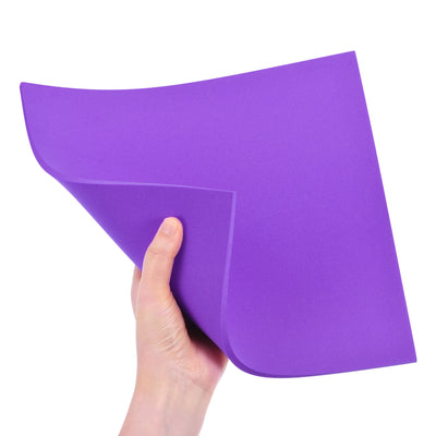 Harfington Uxcell Purple EVA Foam Sheets 10 x 10 Inch 5mm Thickness for Crafts DIY Projects, 4 Pcs