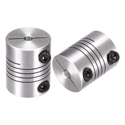 Harfington Uxcell 2PCS Motor Shaft 4mm to 5mm Helical Beam Coupler Coupling 20mm Dia 25mm Length