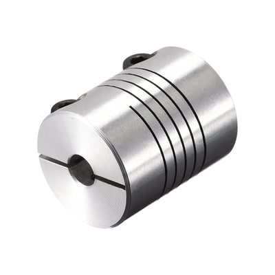 Harfington Uxcell 2PCS Motor Shaft 5mm to 5mm Helical Beam Coupler Coupling 20mm Dia 25mm Length