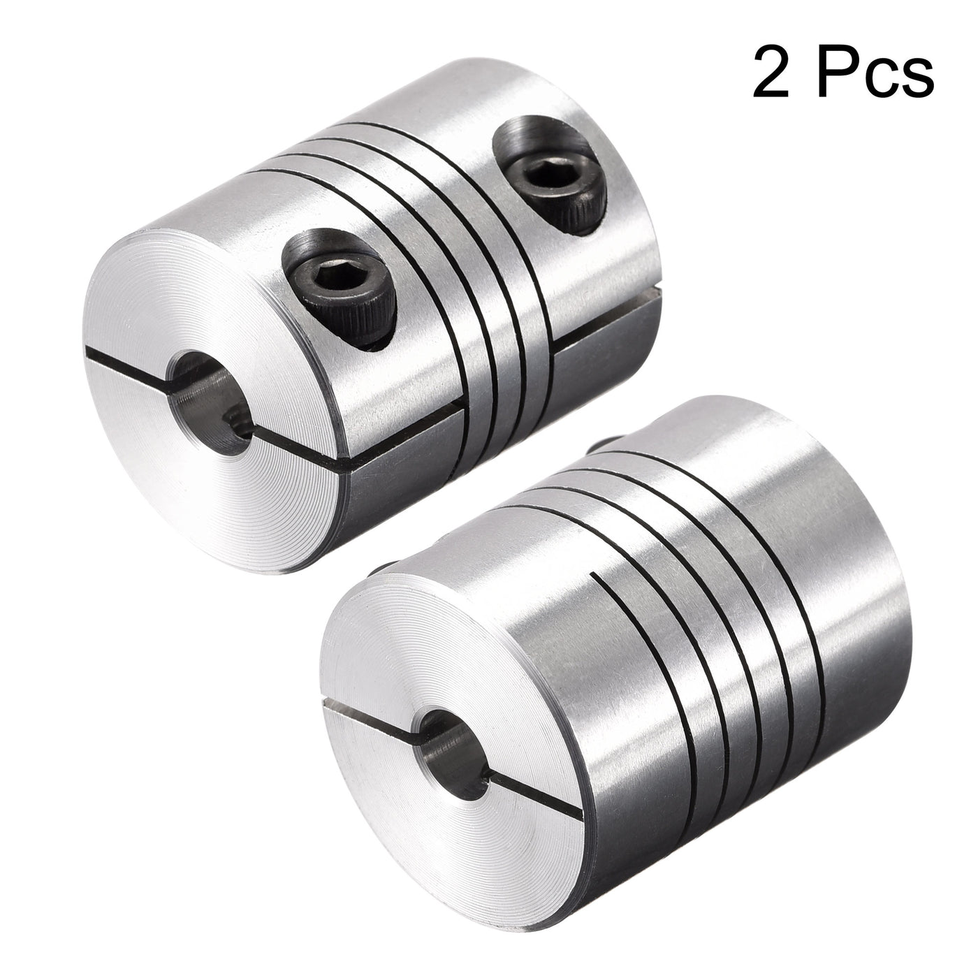 uxcell Uxcell 2PCS Motor Shaft 5mm to 6.35mm Helical Beam Coupler Coupling 20mm Dia 25mm Long
