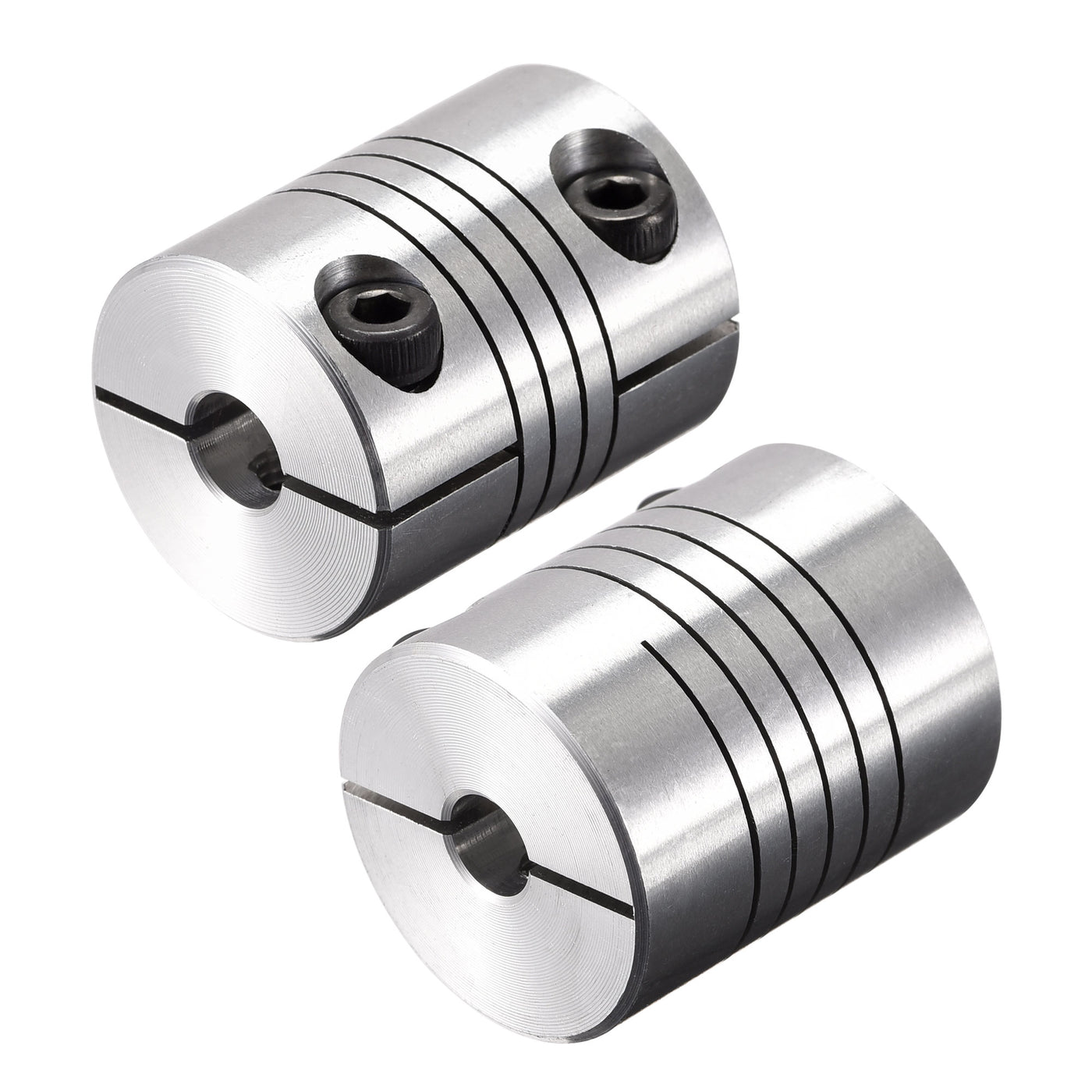 uxcell Uxcell Motor Shaft 6.35mm to 7mm Helical Beam Coupler Coupling 25mm Dia 30mm Length