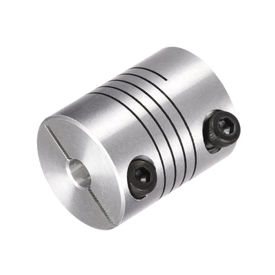 Harfington Uxcell 2PCS Motor Shaft 5mm to 5mm Helical Beam Coupler Coupling 25mm Dia 30mm Length