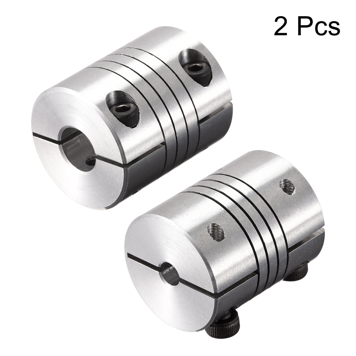 uxcell Uxcell 2PCS Motor Shaft 5mm to 10mm Helical Beam Coupler Coupling 25mm Dia 30mm Length