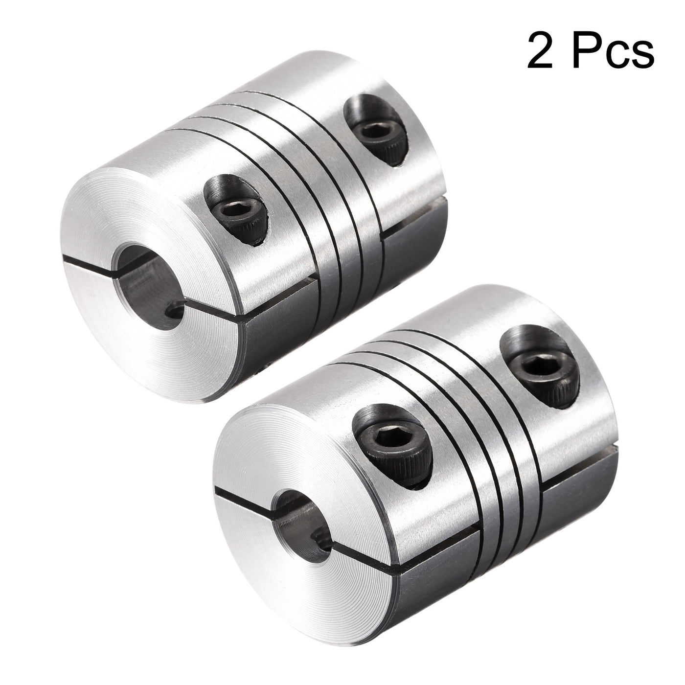 uxcell Uxcell 2PCS Motor Shaft 6.35mm to 10mm Helical Beam Coupler Coupling 25mm Dia 30mm Long