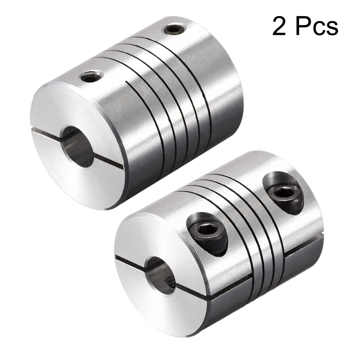 uxcell Uxcell 2PCS Motor Shaft 7mm to 8mm Helical Beam Coupler Coupling 25mm Dia 30mm Length