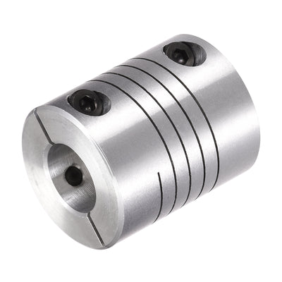 Harfington Uxcell 2PCS Motor Shaft 7mm to 12mm Helical Beam Coupler Coupling 25mm Dia 30mm Length