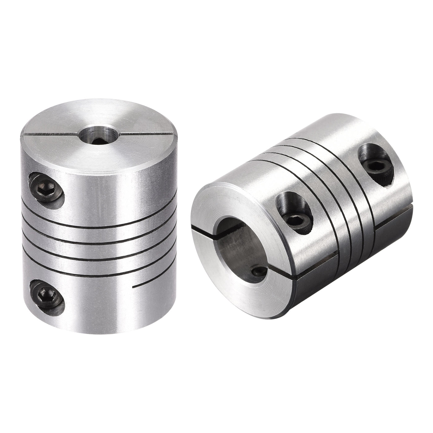 uxcell Uxcell 2PCS Motor Shaft 7mm to 12mm Helical Beam Coupler Coupling 25mm Dia 30mm Length