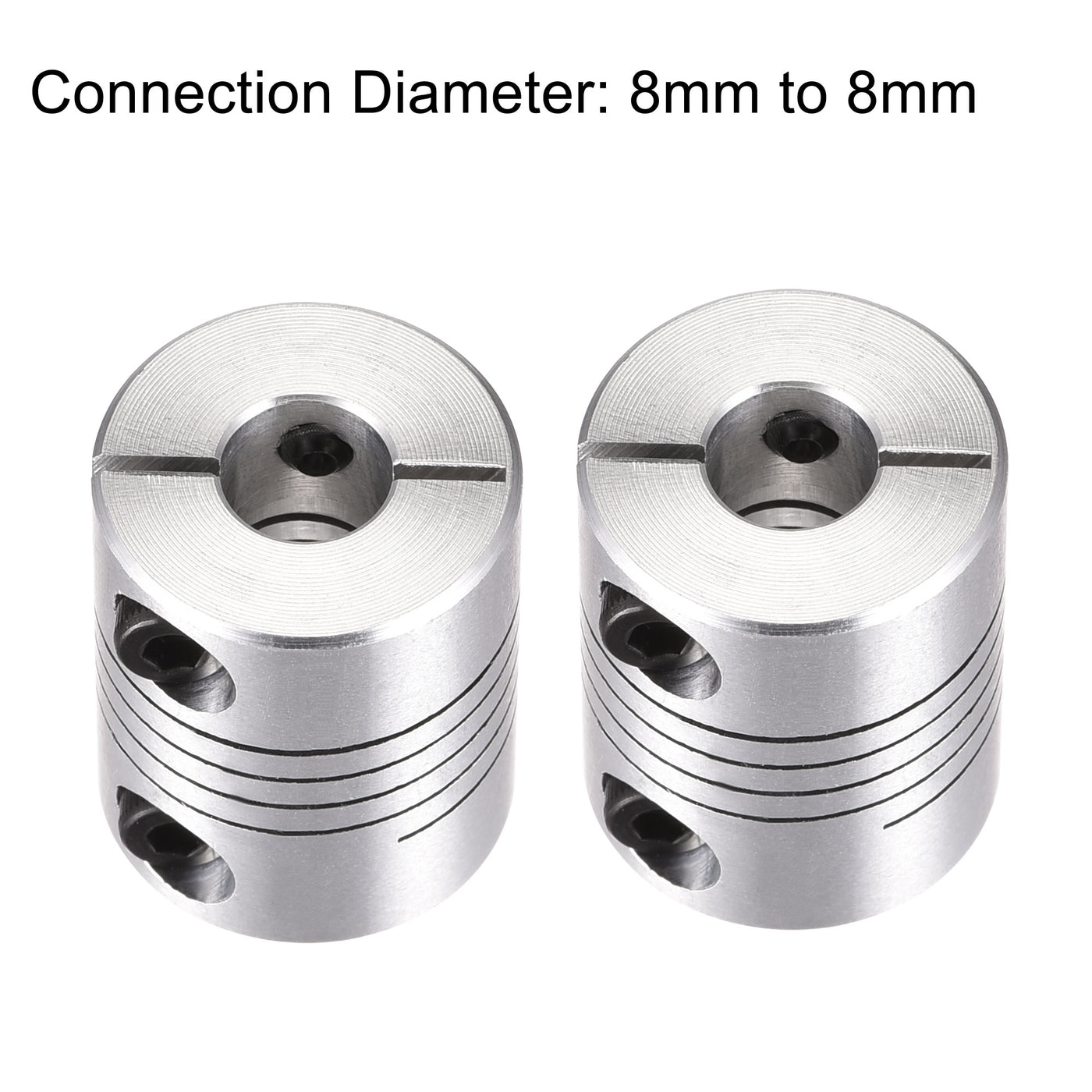 uxcell Uxcell 2PCS Motor Shaft 8mm to 8mm Helical Beam Coupler Coupling 25mm Dia 30mm Length