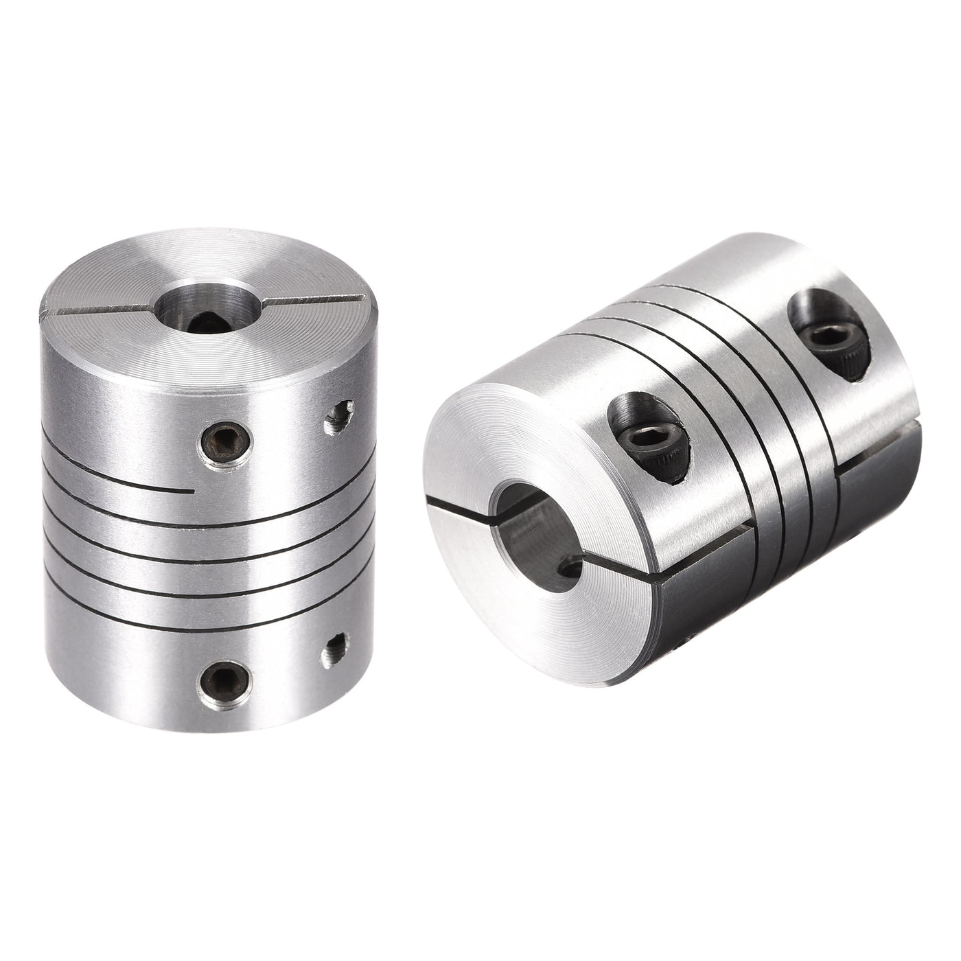uxcell Uxcell 2PCS Motor Shaft 8mm to 10mm Helical Beam Coupler Coupling 25mm Dia 30mm Length