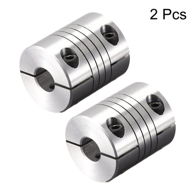 Harfington Uxcell 2PCS Motor Shaft 9mm to 10mm Helical Beam Coupler Coupling 25mm Dia 30mm Length