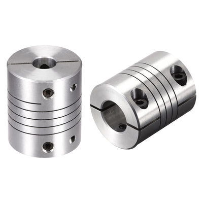 Harfington Uxcell 2PCS Motor Shaft 9mm to 12mm Helical Beam Coupler Coupling 25mm Dia 30mm Length