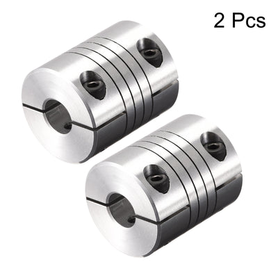 Harfington Uxcell 2PCS Motor Shaft 10mm to 10mm Helical Beam Coupler Coupling 25mm Dia 30mm Length