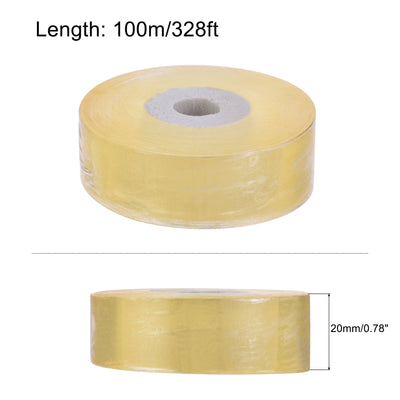 Harfington Uxcell Grafting Tape PE Self-Adhesive 20mm x100m for Garden Trees Yellow 2 Pcs