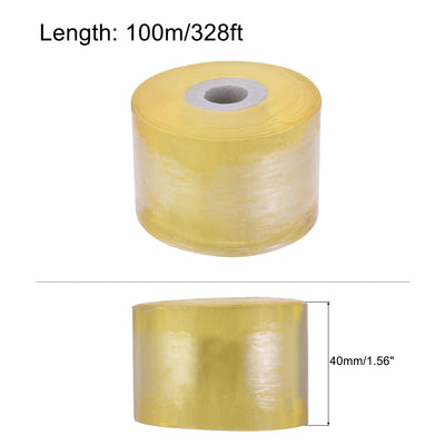 Harfington Uxcell Grafting Tape PE Self-Adhesive 20mm x100m for Garden Trees Yellow 2 Pcs