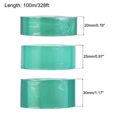 Harfington Uxcell Grafting Tape PE Self-Adhesive Film 20/25/30mm x 100m for Trees Green 1set