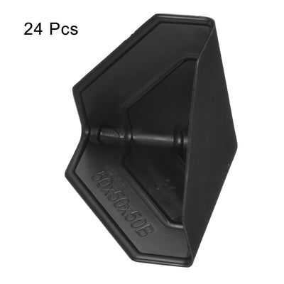 Harfington Corner Protector PP Plastic 2" x 2" x 2" for Carton Black Pack of 24