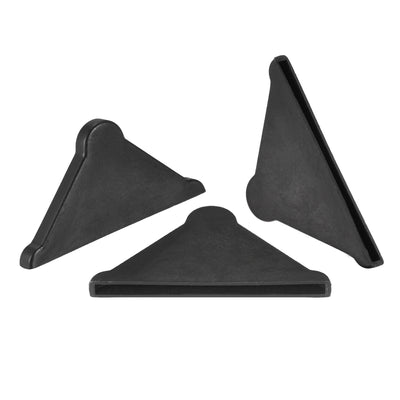 Harfington PP Corner Protector Triangle 37x3mm for Ceramic, Glass, Metal Sheets Black 50pcs