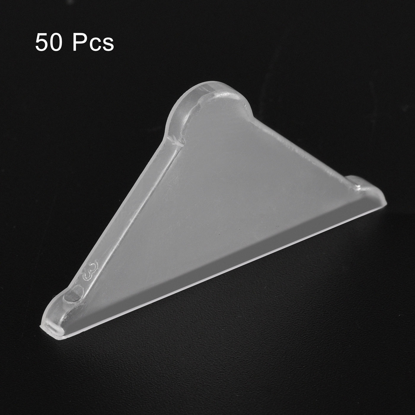 Harfington PP Corner Protector Triangle 37x3mm for Ceramic, Glass, Metal Sheets Clear 50pcs