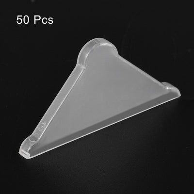 Harfington PP Corner Protector Triangle 37x3mm for Ceramic, Glass, Metal Sheets Clear 50pcs