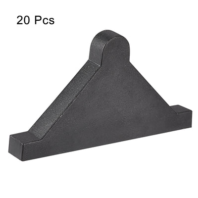 Harfington PP Corner Protector Triangle 50x6mm for Ceramic, Glass, Metal Sheets Black 20pcs