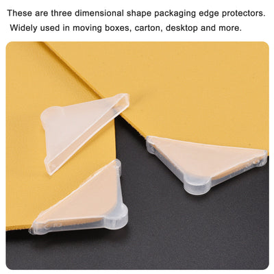 Harfington PP Corner Protector Triangle 50x6mm for Ceramic, Glass, Metal Sheets Clear 20pcs