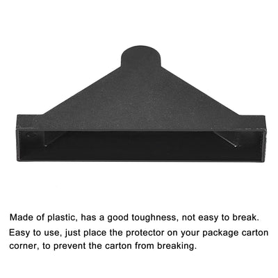 Harfington PP Corner Protector Triangle 50x10mm for Ceramic, Glass,Metal Sheets Black 20pcs