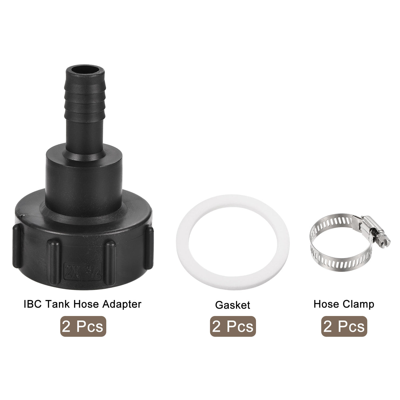 Harfington IBC Tank Hose Adapter Coarse Thread to Barbed Hose Connectors Fittings