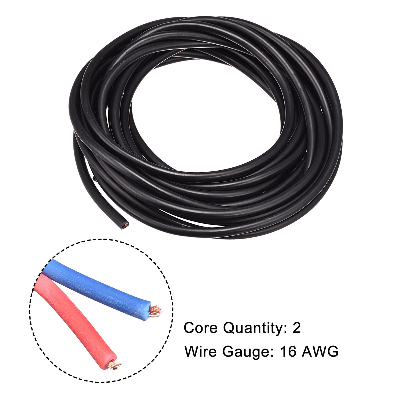 Harfington Extension Wire Power Cable Copper Conductor Core