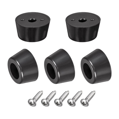 Harfington Uxcell 15mm W x 7mm H Rubber Bumper Feet, Stainless Steel Screws and Washer 16pcs