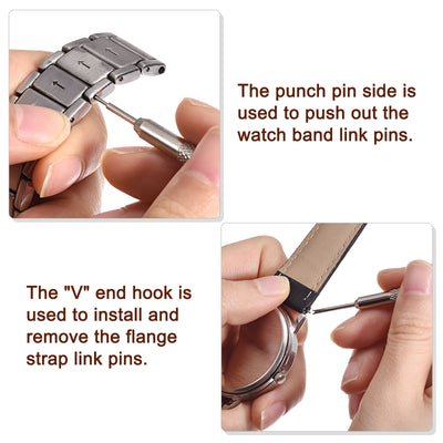 Harfington Uxcell Watch Spring Bar Tool 0.8mm Pin Dia Watch Spring Link Pin Removal Tool for Watch Repair 4 Pcs
