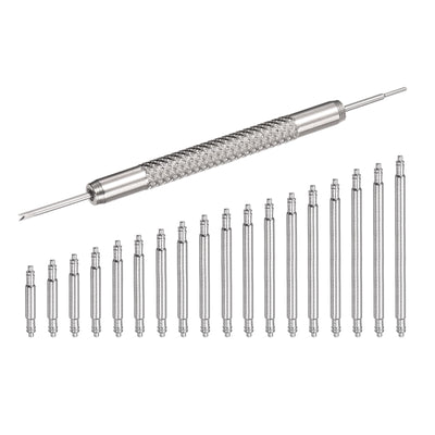 Harfington Uxcell 8-25mm Watch Band Link Pins with Spring Bar Tool 1.4mm Dia Spring Bar Pins 108pcs