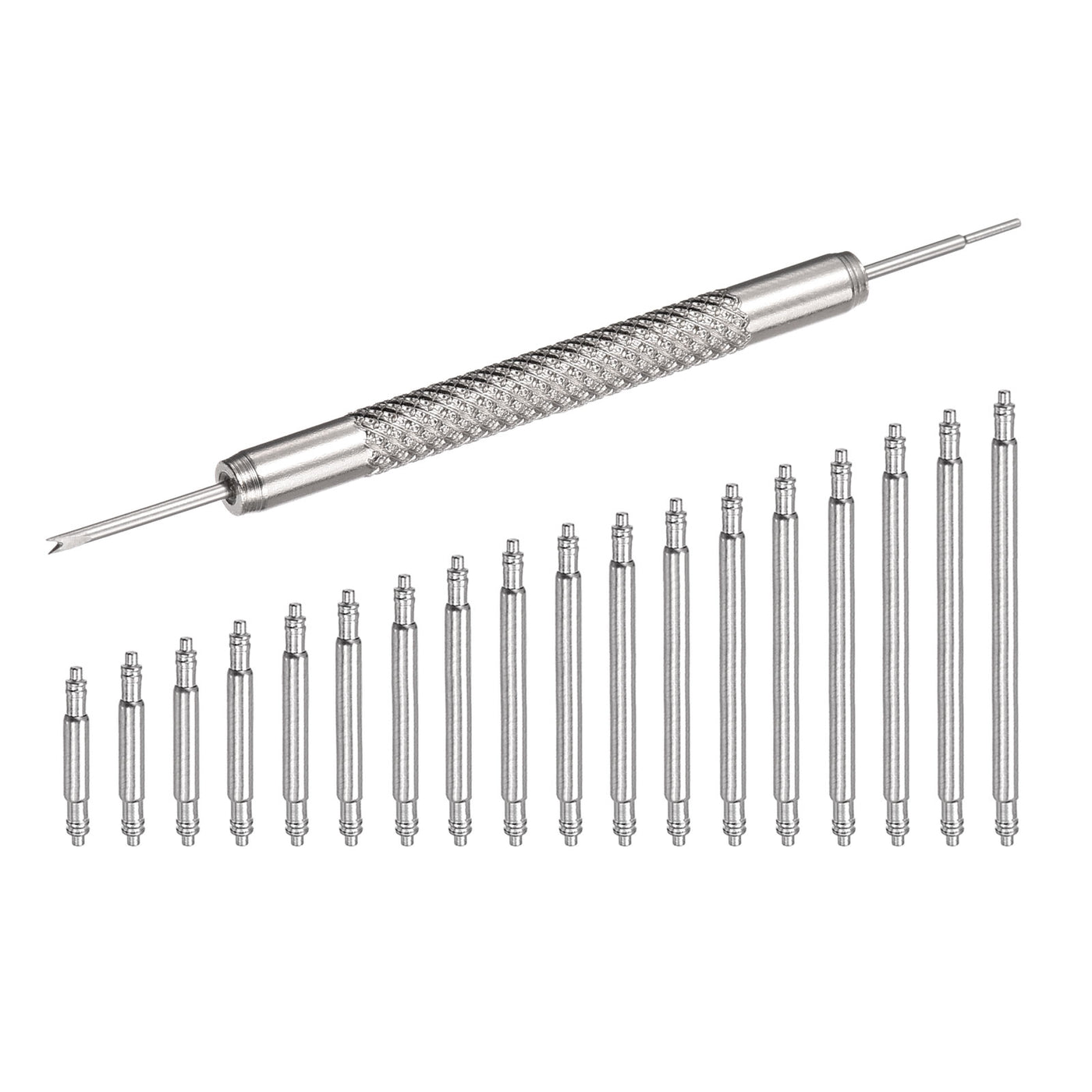 uxcell Uxcell 8-25mm Watch Band Link Pins with Spring Bar Tool 1.4mm Dia Spring Bar Pins 108pcs