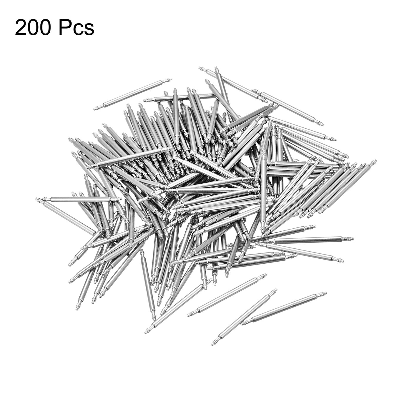Uxcell Uxcell 200pcs Watch Band Link Pin 1.5mm Dia Spring Bar Pins for 9mm Watch Band Strap
