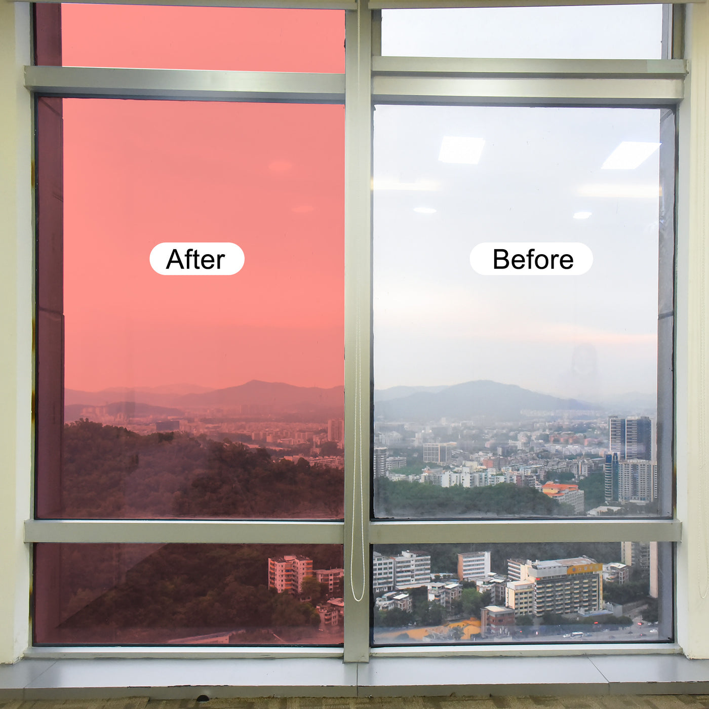 Harfington Window Film, Glass Sun Blocking, Heat Control Self Adhesive Window Tint, for Home Office