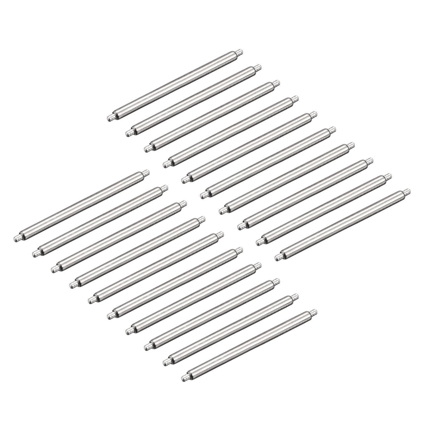 Uxcell Uxcell 20pcs Watch Band Pin 8mm Stainless Steel Spring Bar Pins 1.5mm Dia.