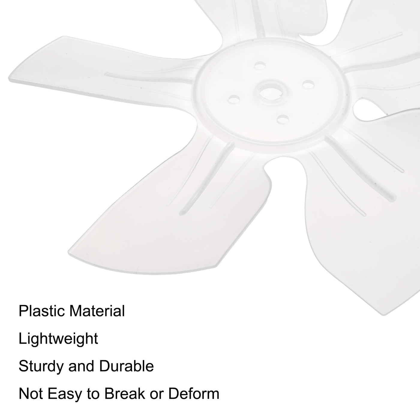 Harfington Plastic Vent Fan Vane Replacement 160mm 5 Vanes for Freezer White 2Pcs