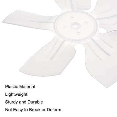 Harfington Plastic Vent Fan Vane Replacement 160mm 5 Vanes for Freezer White 2Pcs