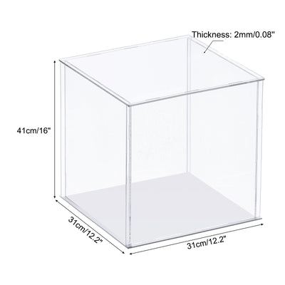 Harfington Display Case, Acrylic Box Assemble Dustproof Box Showcase for Collectibles, Craft