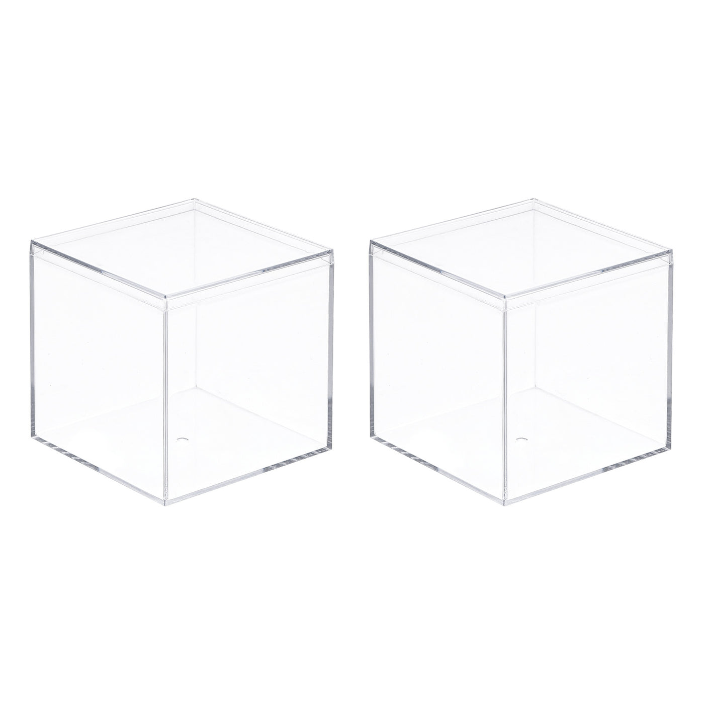 Harfington Acrylic Storage Box Square Cube Display Case with Lid, Container Box for Small Item