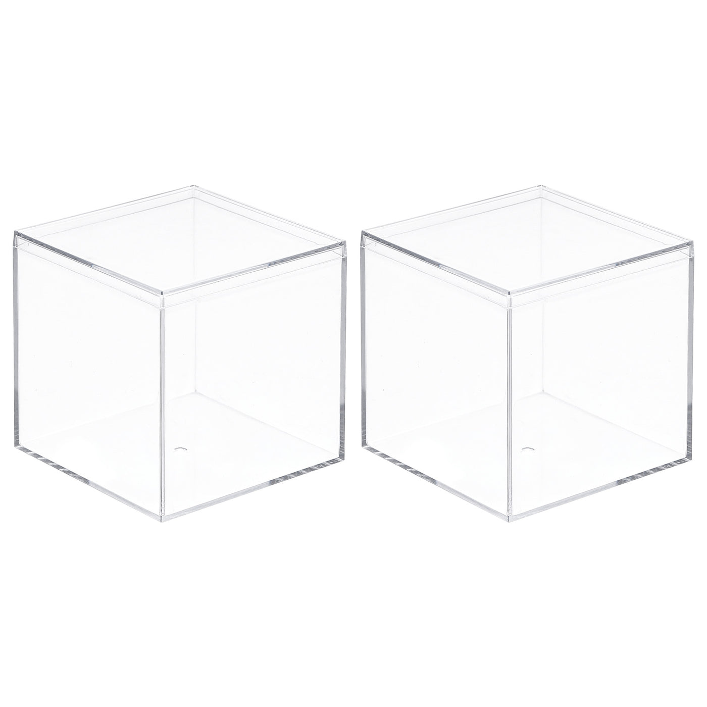 Harfington Acrylic Storage Box Square Cube Display Case with Lid, Container Box for Small Item