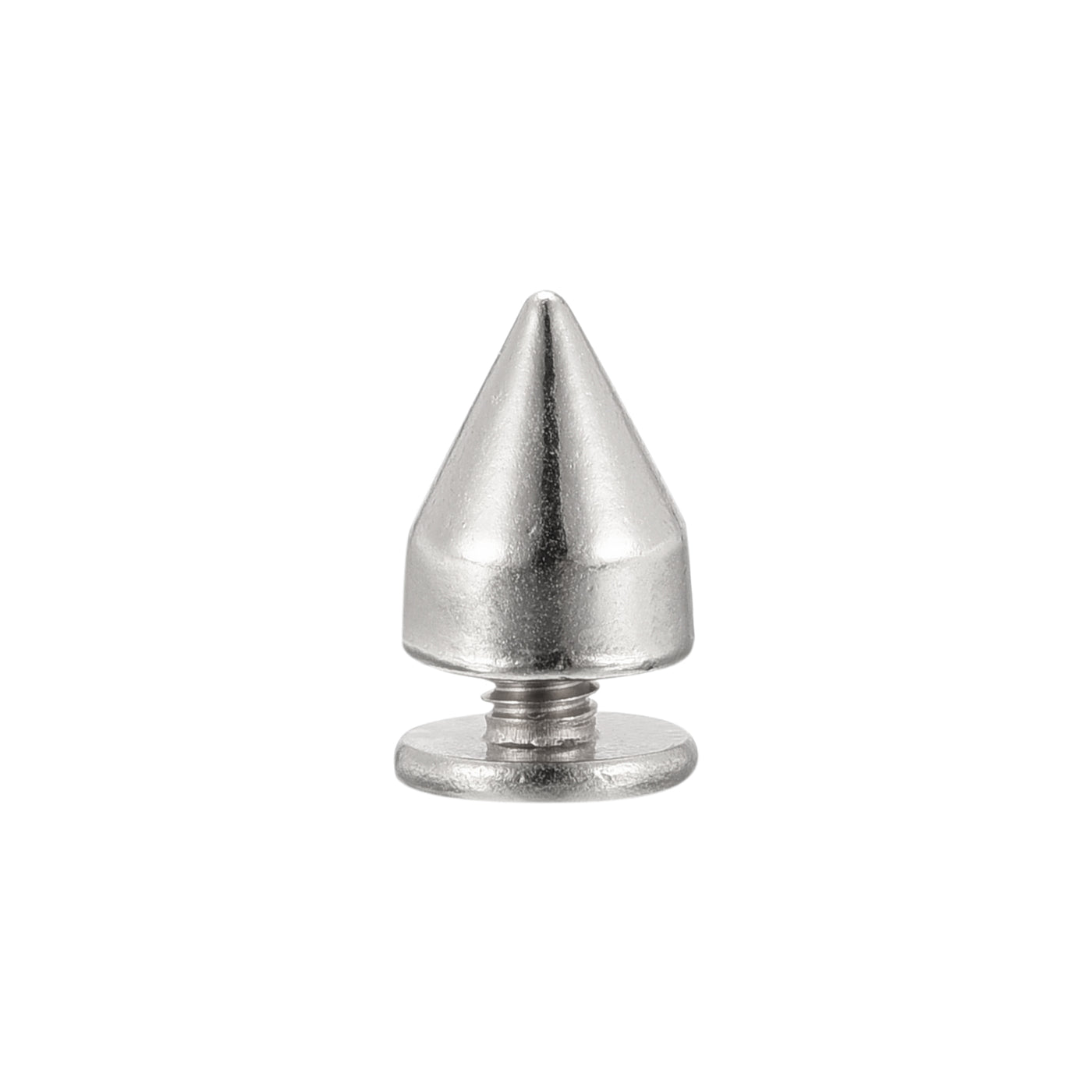 Uxcell Uxcell 7x8.5mm Screw Back Stud Rivets Spikes Zinc Alloy for DIY Silver Tone 30 Sets